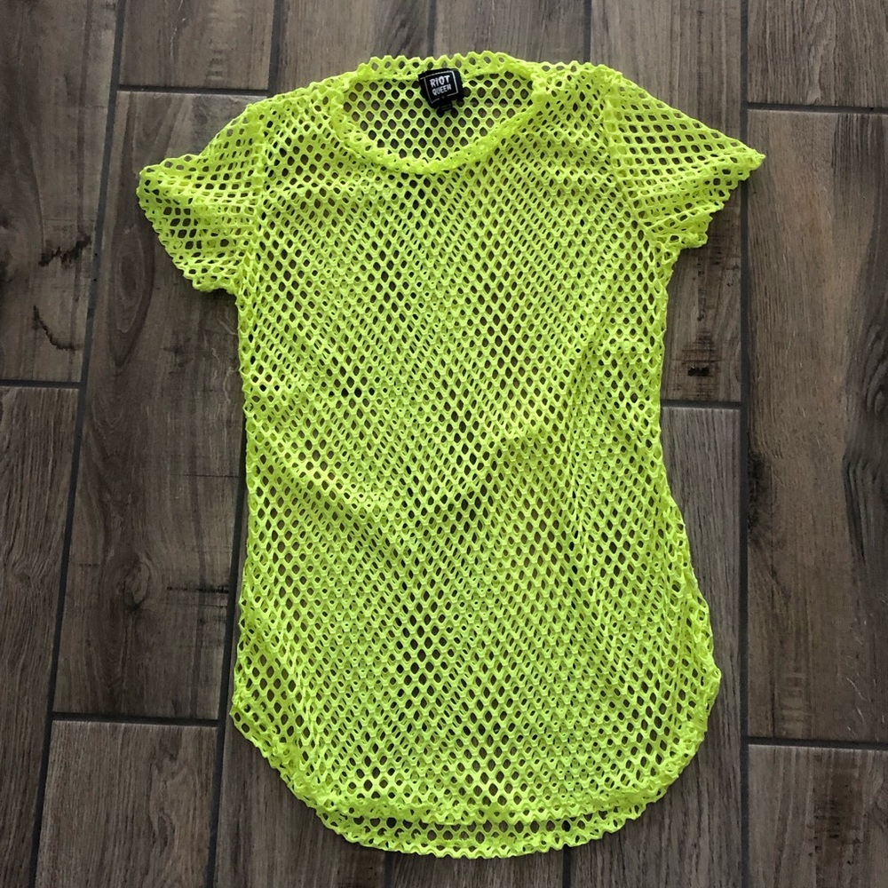 Mesh t-shirt dress